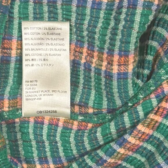 Free People Womens Fine Line Slim Striped Smocked Flare Pants Size L - Picture 11 of 11